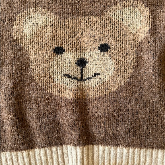 Luna Ivy Brown Bear Sweater Size L - Picture 2 of 4